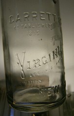 Virginia Dare wine bottle(empty), 4/5 Quart, by Garrett & Co. New York with Cap