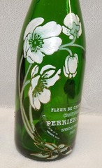 Vintage 1982 Perrier Jouet Special Reserve Hand Painted Empty Champagne Bottle