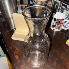 Vintage Paul Masson Since 1852 Embossed Glass Milk Bottle Carafe Decanter 10”