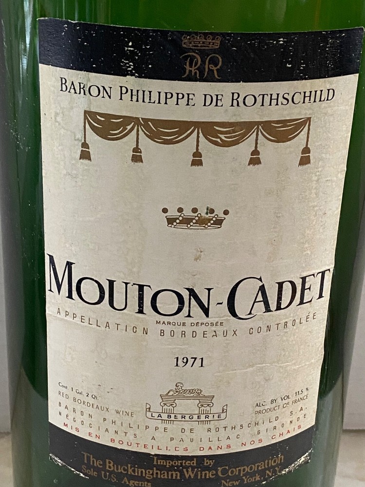 1971 MOUTON-CADET BORDEAUX BARON PHILIPPE ROTHSCHILD Empty Display Bottle Prop