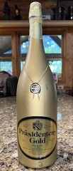 Vintage Large Store Display Wine Bottle Präsidenten Gold 3L Big Huge Germany Bar