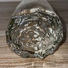 EMPTY 2023 Cote Des Roses Clear Glass Wine Bottle with Pink Stopper 13&Prime; Tall