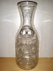 Vintage Wine Carafe Decanter Norman Kosarin 1988 Paul Masson Etched Birds Grapes