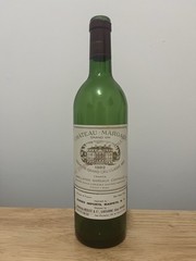 Empty 1982 Chateau Margaux Grand Cru Bordeaux Bottle