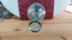 ITALIAN ART GLASS WINE BOTTLE DECORATION 22&Prime;H X 4-3/4&Prime; DIA. MARKED SVE A 3LT