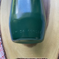 J.M. Da Fonseca Vintage Green Painted Wine Glass From Azeitao, Portugal No Chips