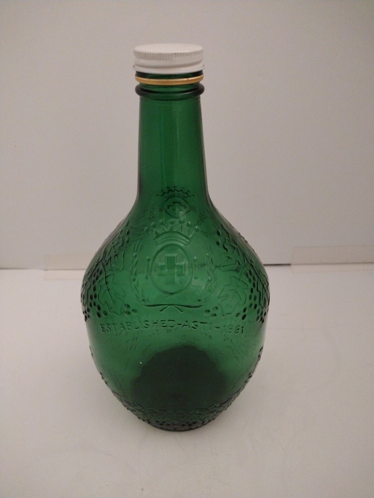 Vtg United Vintner&rsquo;s 4555 Half Gallon Green Glass Bottle Established-Asti-1881