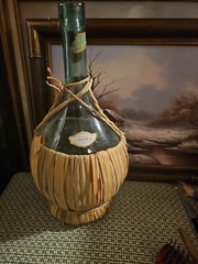 RARE Vintage 1961 Pellegro Suali CHIANTI Rattan Wrap (Empty)