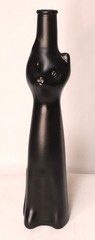 2017 Rheinhessen Moselland Wine Bottle Happy Cat Black Matte Empty 13&Prime; Germany