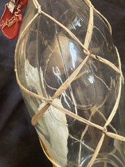 Vintage Lagosta Rose Wine Bottle Portugal Raffia Net Real Vinicola