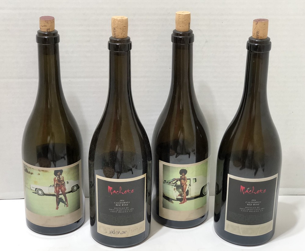 Lot of 4 Different Orin Swift MACHETE Empty California Red Wine Bottles – Rare