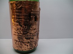 Wine Bottle Decanter Paris France Eiffel Tower Empty Bar Deco Copper