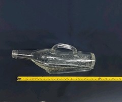 London Winery Glass Wicker Basket Wine Bottle With Handle 1966