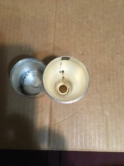 Used. Approx 7” Silver Plated by Parks Cuvée Speciale Premier Champagne Bottle
