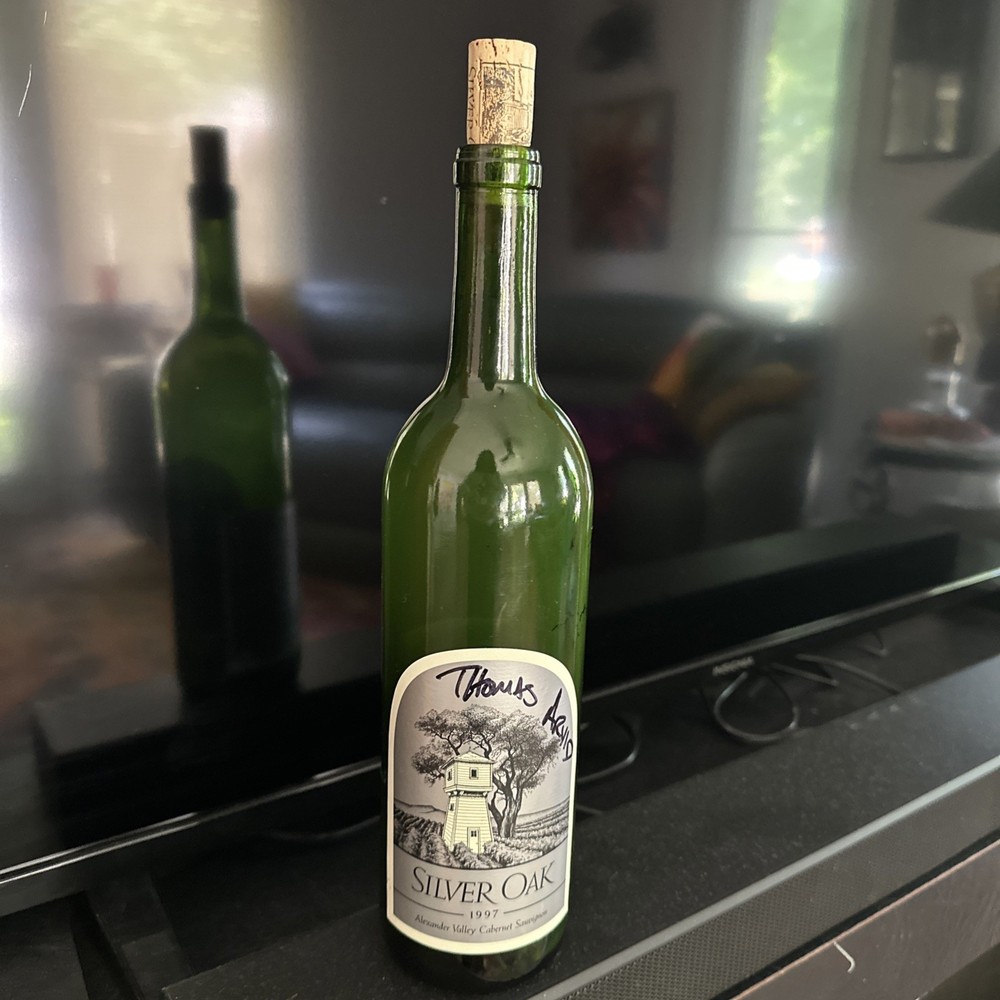 Silver Oak 1997 Thomas Arvid Signed Alexander Valley Empty Wine Bottle w/Cork