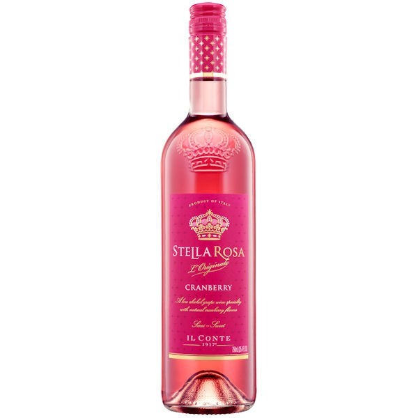 Stella Rosa cranberry 750 ml Empty Liquor Alcohol Bottle Crafts Art