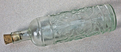 grape vine wine bottle made in Spain good condition with cork
