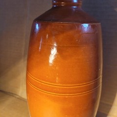 Vintage Portuguese Export Ceramic Wine Bottle 6.5×3