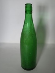 Antique Garrett & Co Green Glass Wine Bottle Monticello New York St Louis