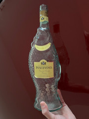 Pescevino Fish Shaped Wine Bottle Product of Italy 1995 – No Wine – Empty Bottle