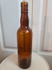 Vintage Empty Akadama Wine Brown Glass Bottle by Suntory LTD Japan 11.5&Prime;