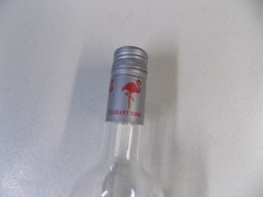 Pink Flamingo Printed Glass Wine Bottle EMPTY