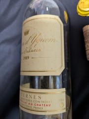 1989 Chateau d&rsquo;Yquem Empty Bottles w/Cork cap seal