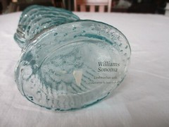 Fish Shaped Clear Light Blue Green Glass Italian Bottle13&Prime; Tall Empty Clean!