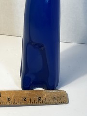 Rheinhessen Riesling Glossy Royal Blue Happy Cat Empty Wine Bottle 13&Prime; Tall 2018