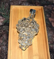 Vintage Japan Grape Cluster shaped Glass Bottle 6.5&Prime;