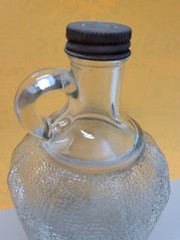 Vintage Glass Jug, Wine Jug? Small with handle, beautiful piece see pictures!