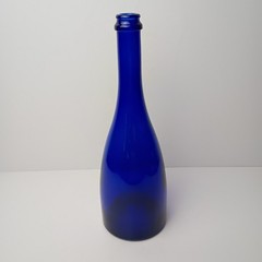 Vintage 12&Prime; Tall Cobalt Blue Glass Wine Bottle – Can be used as a Flower Vase