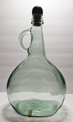 Vintage Almaden Vineyards Green Glass Wine Jug Embossed One Half Gallon 12&Prime;