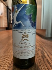 1982 Chateau Mouton Rothschild Empty Vintage Wine Bottle