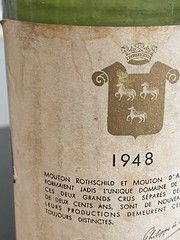 Chateau Mouton de Armailhacq Philippe de Rothschild 1948 Empty Bottle No Cork