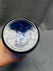 Vintage Monterey Riesling Cobalt Blue Wine Bottle 1995 12-in Tall W/ Labels -29