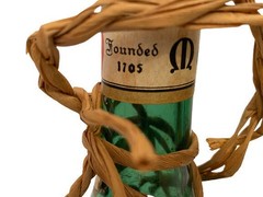 Vintage 1966 Italian Melini Chianti Wicker Wrapped One Pint Wine Bottle Empty