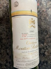 1983 Mouton Rothschild Wine Bottle (empty)