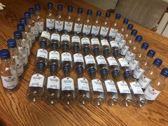 48 Sutter Home Merlot Wine 187 ML Empty Plastic Bottles & Lids- Great for Crafts