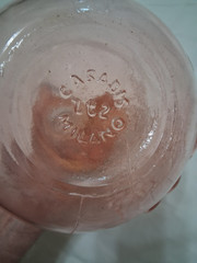 CASADIS MILANO VINTAGE 10&Prime;×7&Prime; JUS DE FRUIT PINK GLASS WINE DECANTER JUG 2 Liters