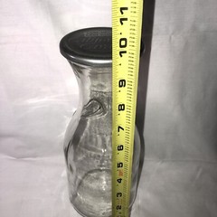 Vintage Paul Masson 10” Glass Wine Carafe Embossed w/ Since 1852