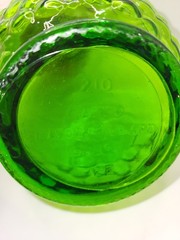 Gallo Half Gallon Flavor -Guard Green Glass Bottle Embossed Grapes & Vines VTG