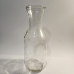 Vintage Paul Masson 9 3/4 Clear Glass Wine Carafe Since 1852 Decanter Pitcher