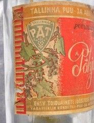 1950 USSR Russia Soviet Estonia POHJAMAA Mixed Berries Wine Bottle w Label