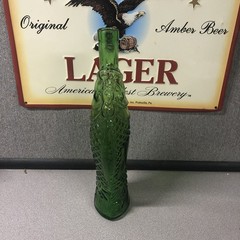Large Vintage Green Fish Shaped Pescevino Bottle 13inch Wine