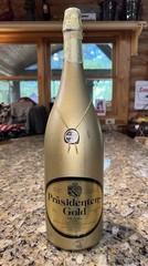 Vintage Large Store Display Wine Bottle Präsidenten Gold 3L Big Huge Germany Bar