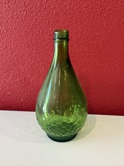 Gallo Half Gallon Flavor -Guard Green Glass Bottle Embossed Grapes & Vines VTG