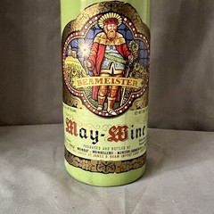 VTG Jim Beam Beameister Stoneware Wine Bottle May-Wine German Jade Green EMPTY