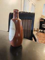 Vintage 1961 Lancers Rosé Stoneware 7.5” Portugal Brown Ceramic Jug GA wine Tax