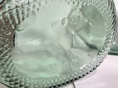 Lot of 3 Vintage Light Green Glass Jugs Half Gallon Wine Demijohn Handle 11.5&Prime;
